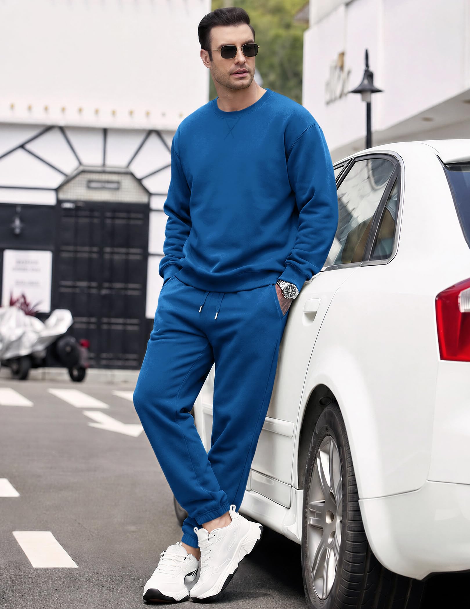 COOFANDY Tute Uomo Sportiva 2 pezzi con maniche lunghe