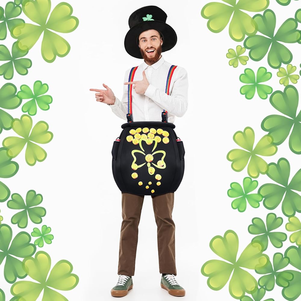 Amazon.com: Cozypower St. Patrick's Day Pot of Gold Costume Adult Black Cauldron Costume with Shoulder Strap for Irish Party Cosplay : Clothing, Shoes & Jewelry Amazon.com: Cozypower St. Patrick's Day Pot of Gold Costume Adult Black Cauldron Costume with Shoulder Strap for Irish Party Cosplay : Clothing, Shoes & Jewelry