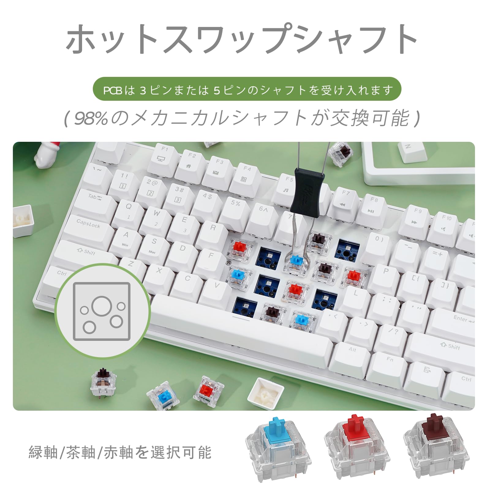 Amazon | RK ROYAL KLUDGE RK87 2.4Ghz ワイヤレス/Bluetooth