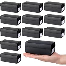 Bornerwhite 12 Sets Mini Shoe Gifts Boxes Mini Sneaker Boxes 4.7x2.5x2 Small Shoe Cases Cardboard Sports Theme Small Gift Case with Writable Label Birthday Party Favor for Candies Cookies Snacks Black