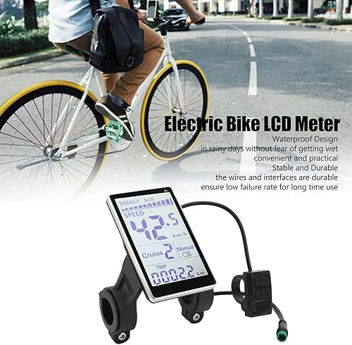 Miniatura 3 de Pantalla LCD de bicicleta eléctrica, 5 pines 24 V 36 V 48 V 60 V ABS E Scooter M5 Panel pantalla, pantalla LCD Ebike panel de control reemplazo para