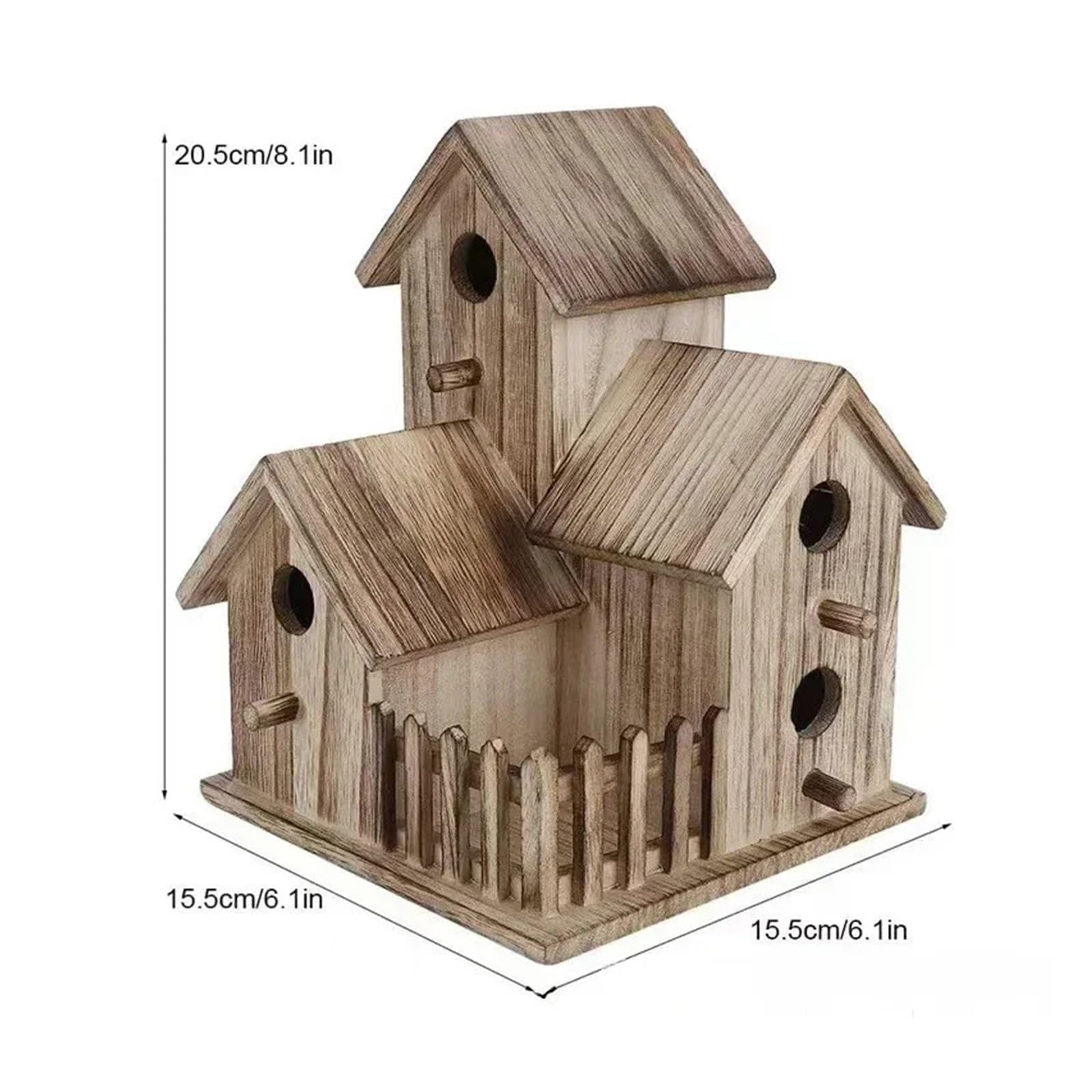 Caja Nido for pájaros de Madera | Jardín exterior multicolor: Caja nido for pájaros montable
