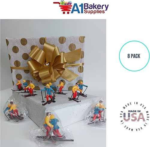 Miniatura 8 de A1BakerySupplies Cup Cake Decorating Pick Cupcake Decorator (juego de 8 esquiadores)