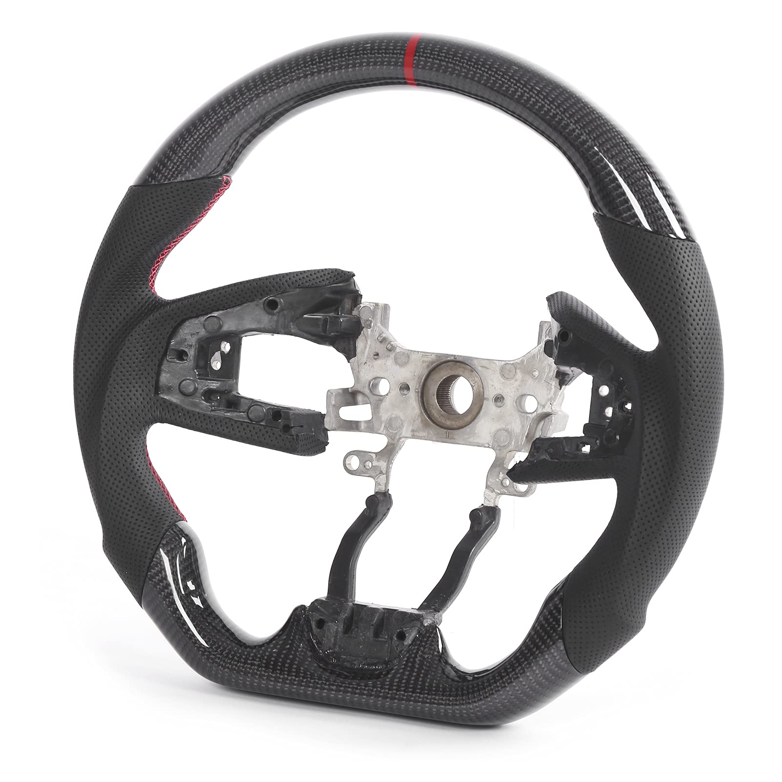 Volant en Fibre de Carbone, Coutulature en Cuir perforé Couture à Débit Rapide Volant avec un Fond Plat D Conception de Course pour FC 2016-2021