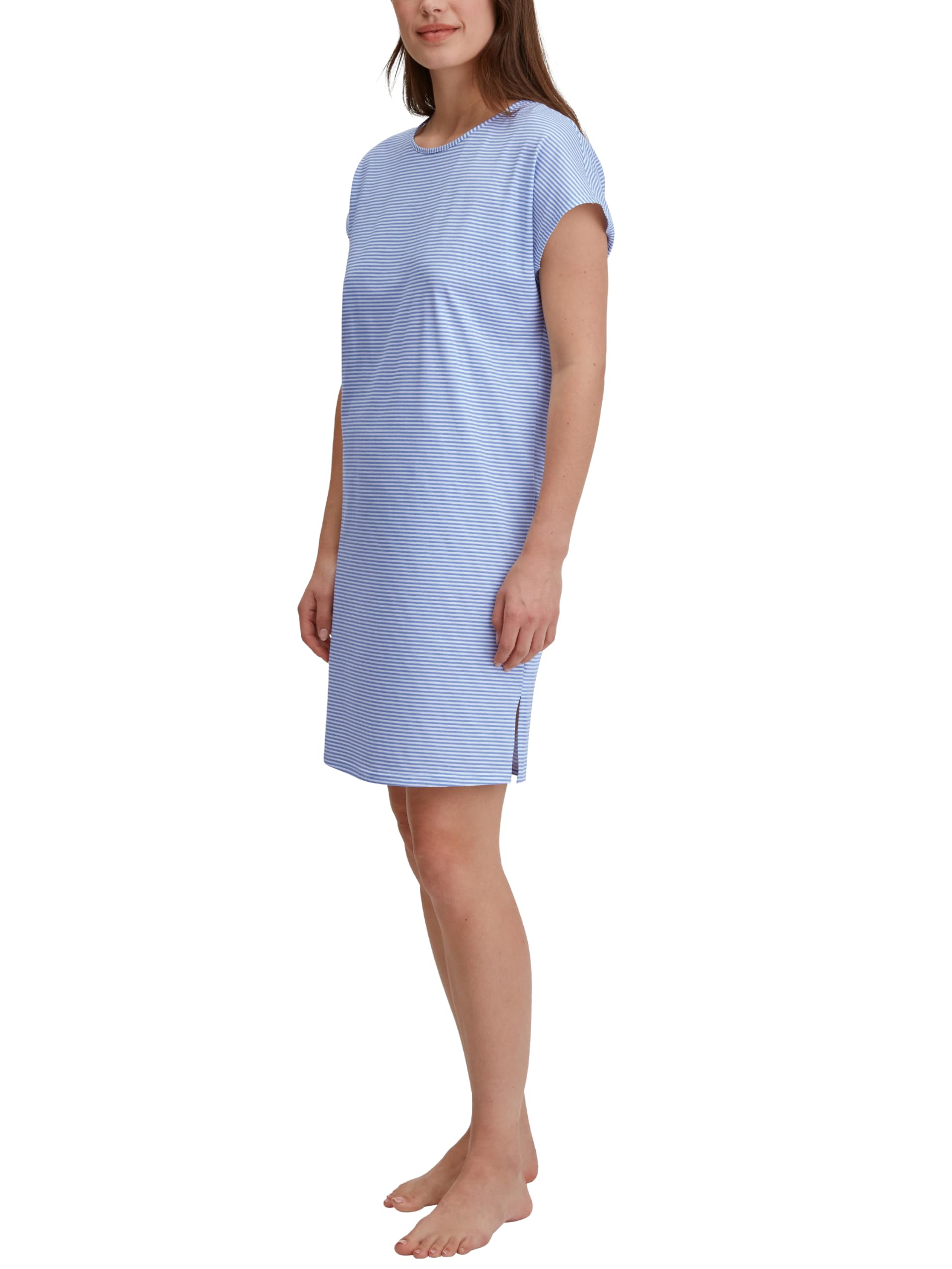 CALIDA Lovely Nights Kurzarm-Nachthemd Damen | 100% Baumwolle, hautfreundlich, atmungsaktiv, pflegeleicht, Länge 95cm