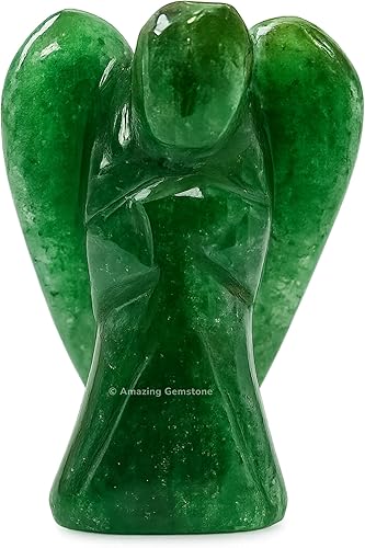 Miniatura 20 de Amazing Gemstone Ángel de Ojo de Tigre - Ángel de Cristal de Ojo de Tigre y Figurillas de Ángel Guardián de Bolsillo de Cristal (4 pulgadas)