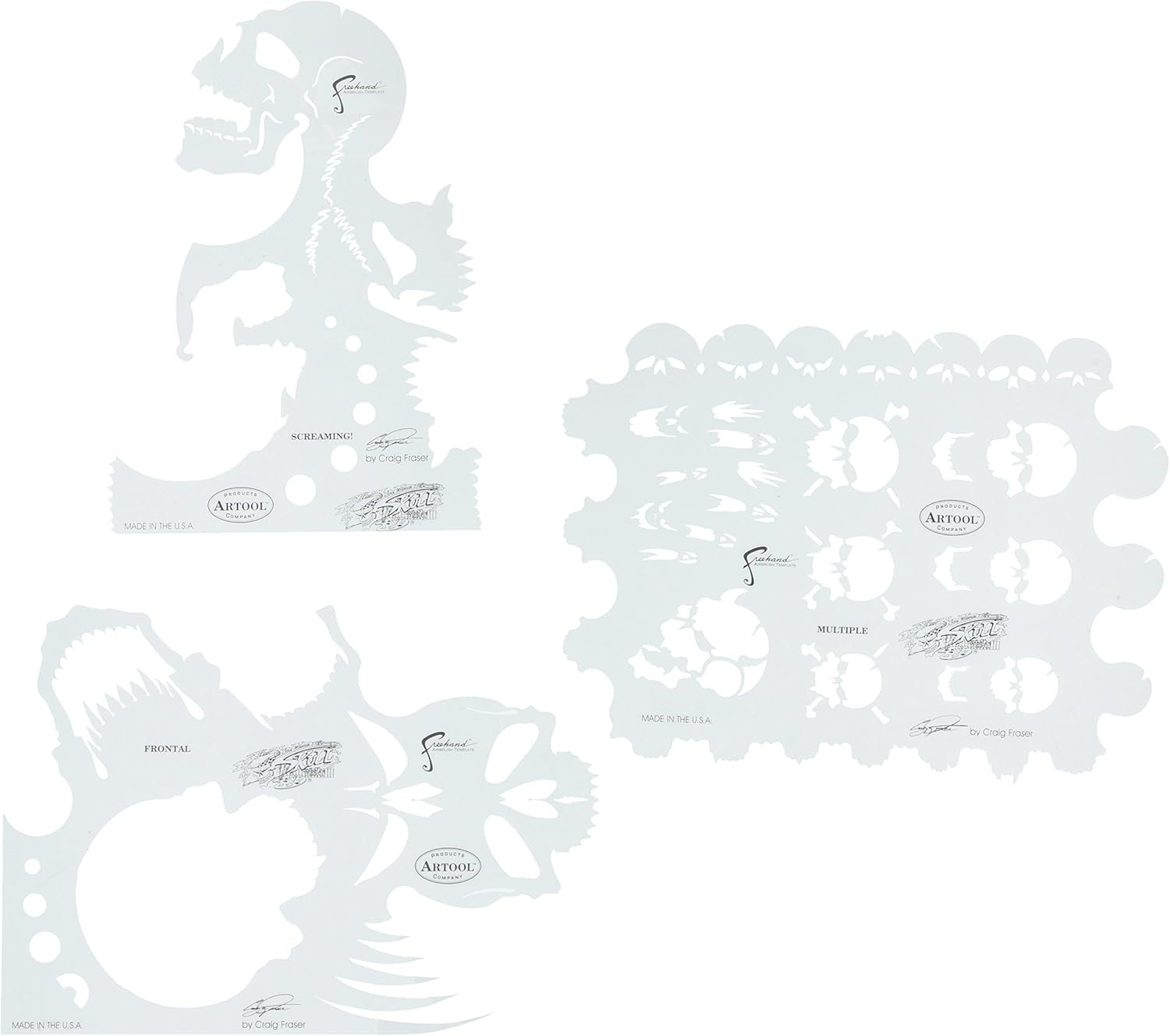 Freehand Airbrush Templates, Freehand Skullmaster Set