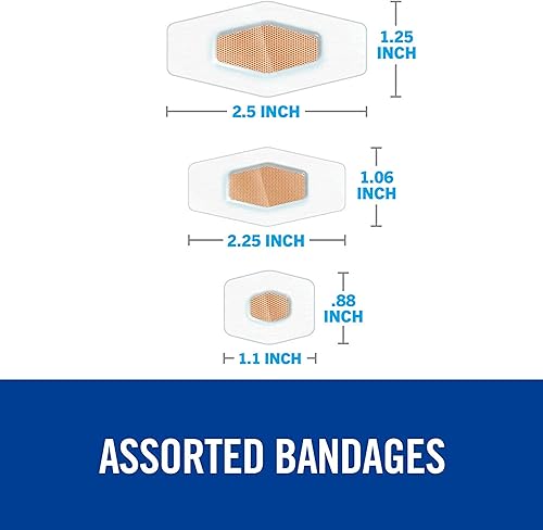 Miniatura 3 de Nexcare Vendajes impermeables, paquete familiar, prácticamente invisible, 200 unidades, tamaños surtidos