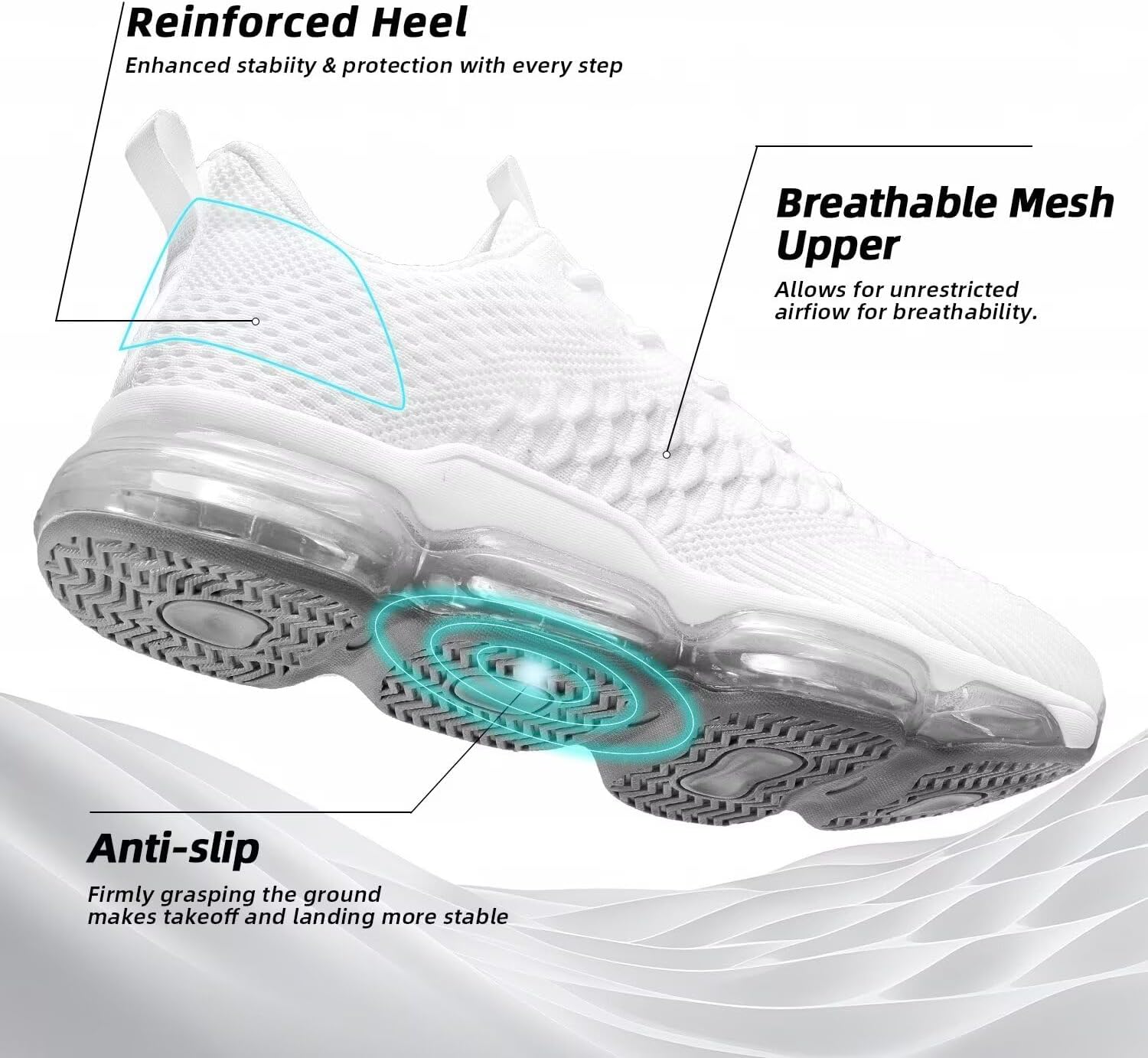 Mens Air Cushion Running Shoes Fashion Casual Walking Tennis Sneakers Non Slip Breathable Trail Sport Gym - Image 7