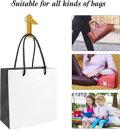 Miniatura 4 de Hotop Gancho para bolso de 3 piezas para colgar bolsas instantáneas, 2 en 1, soporte para colgar la mesa, soporte para teléfono celular,