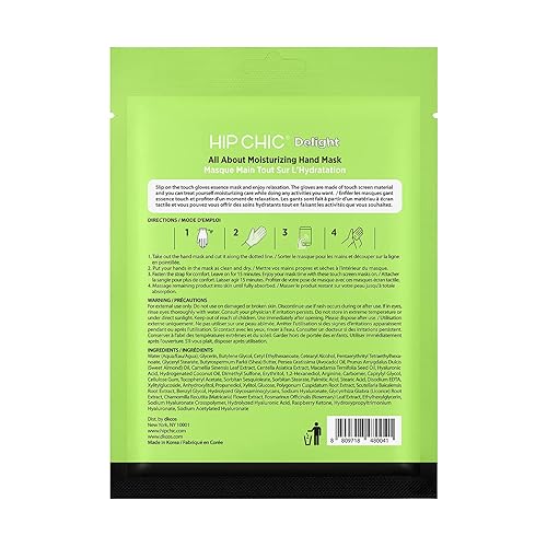 Miniatura 3 de HIP CHIC  TODO SOBRE LA MÁSCARA DE MANOS HIDRATANTE 12 EA - Tratamiento de spa de hidratación intensiva para pantalla táctil para guantes de máscara
