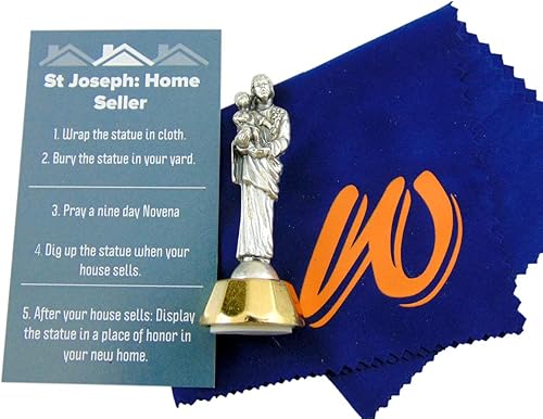 Miniatura 3 de Westmon Works Kit de estatua de San José para la venta de casas con tarjeta de instrucciones y juego de tela funeraria
