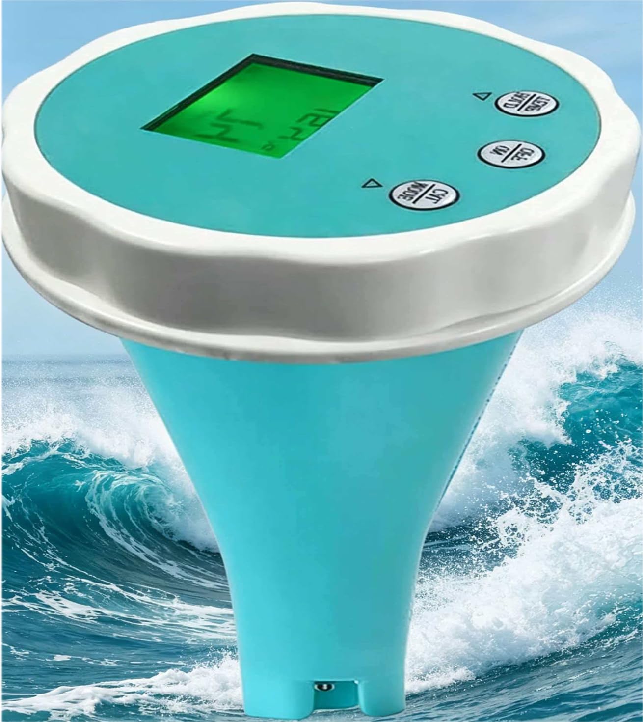 Qydzshop 6-In-1 Water Quality Tester,Bluetooth Floating Water Quality Monitor,Measures Ph, Ec, Orp, Chlorine, Salinity And Temperature, For Swimming Pools, Spas And Hydroponics