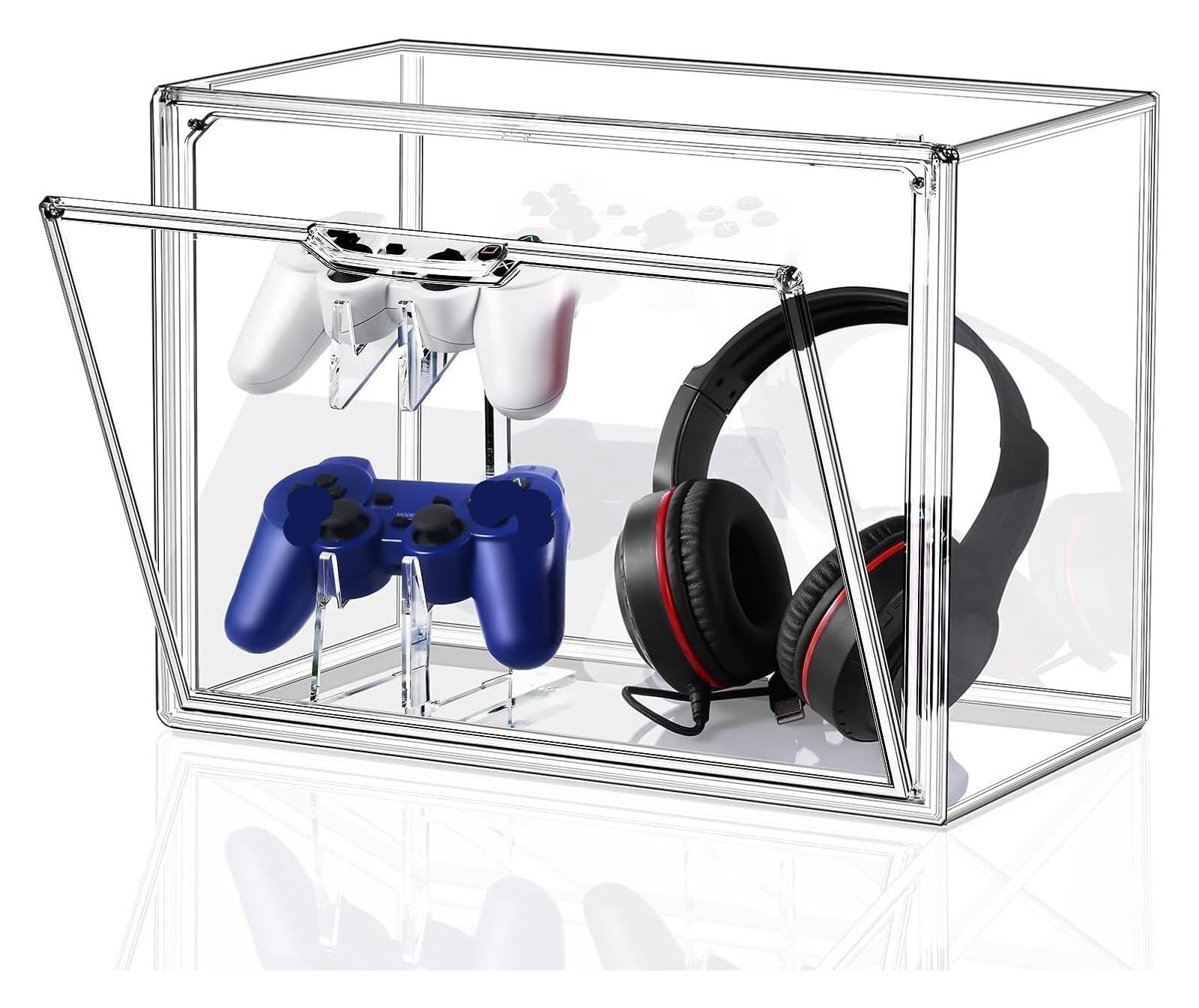 przezroczyste plastikowe szafki, Akrylowy pojemnik na kontroler Uchwyt zestaw słuchawkowy do konsoli Xbox PS5 PS4 Switch Pro i nie tylko