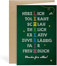 Teacher Card with Envelope Teacher Folding Card 18 x 12 cm Leaving Gift for Leaving Thank You Graduation Thank You Card