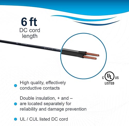 Miniatura 6 de HQRP Adaptador de CA/fuente de alimentación compatible con Casio CTK-611 / CTK611 / CTK-620L / CTK620L reemplazo de teclados [listado UL] Plus HQRP