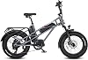 Fucare Gemini Electric Bike for Adults 48V 30AH Dual Battery 100-120 Miles Long Range Ebike, 400lbs Capacity, Peak 1200W Motor & 31MPH Max Speed, 20''×4.0'' Fat Tire, Hydraulic Brake, UL2849 Certified