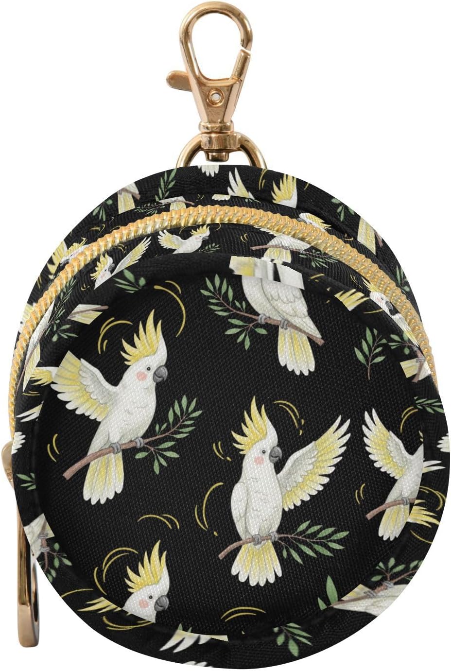 Parrots Black Pattern Pacifier Holder Case Pacifier Storage Container for Diaper Bag & Stroller Easy to Clean, for Newborn Girls and Boys
