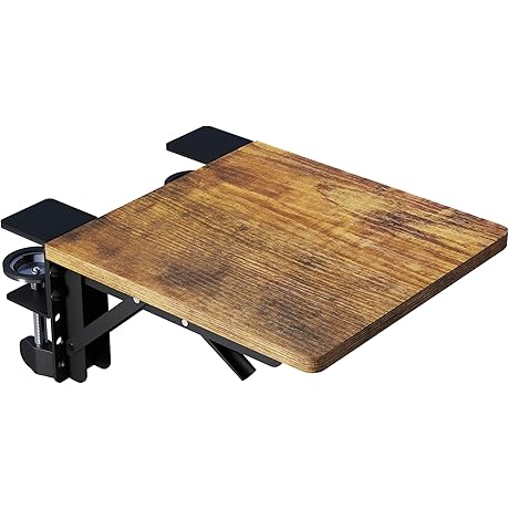 BONTEC Clamp on Desk Extender, Elbow Arm Support, Wrist Rest Shelf