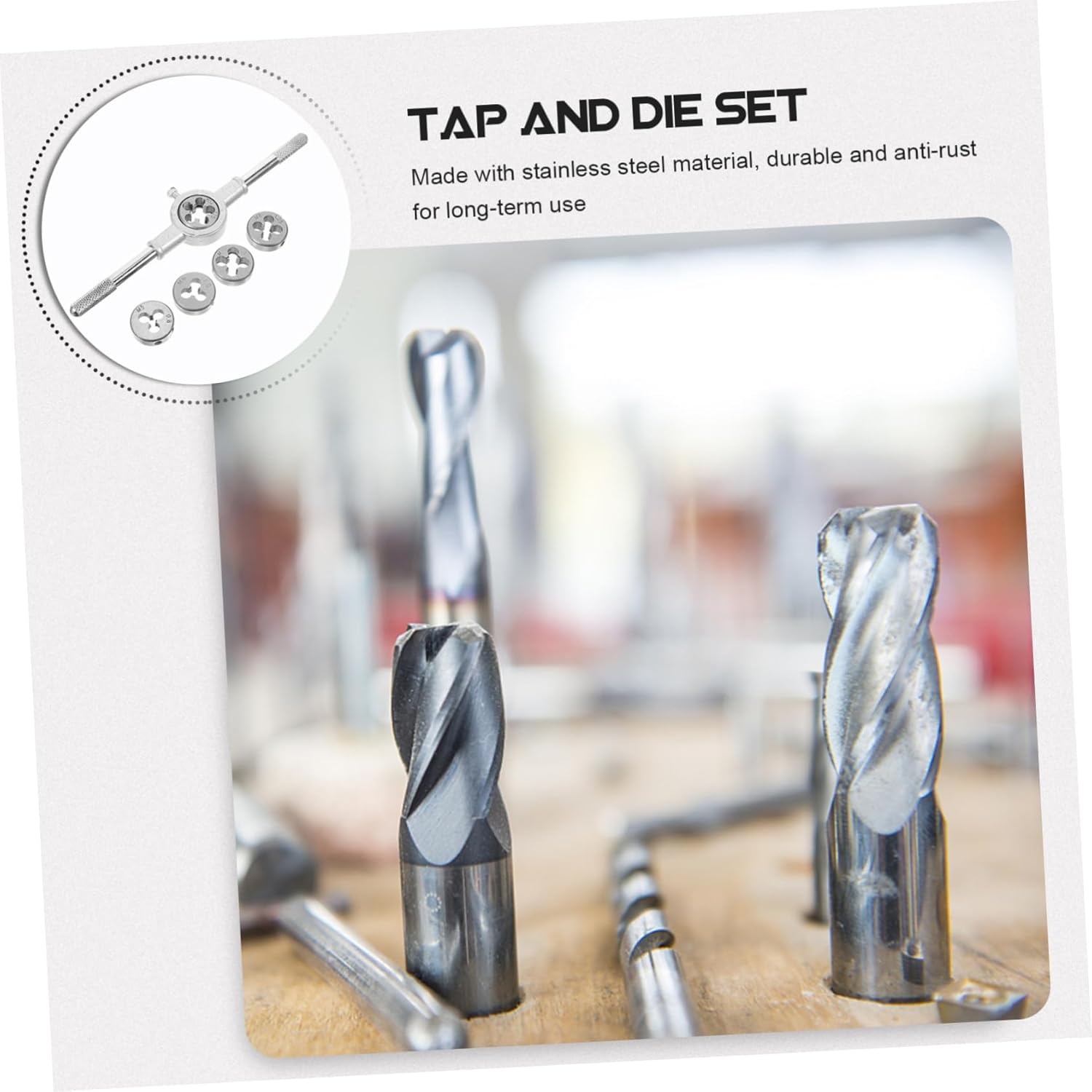 Lurrose 3sets Rethreading Tool Kit Metric Tap and Die Set Various Precision Machining for Accurate Threads Lightweight and Portable Hand Tool Accessory for and Repair Tasks