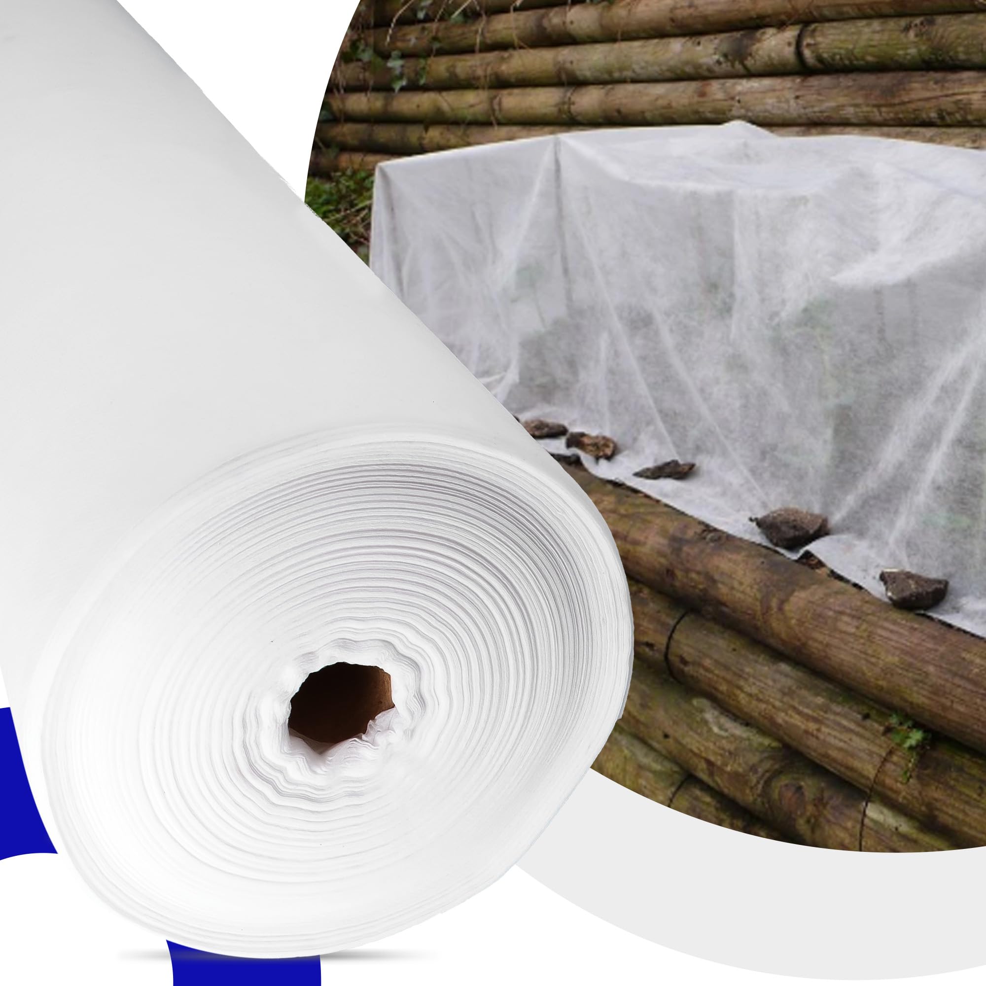 Instalguru Tessuto Non Tessuto da Giardino Protezione Piante 1,6 x 100m 50g Bianco Inverno Telo Antigelo Vello Protettivo per Colture Raccolto Crescita Anticipazione UV Copertura di Orti