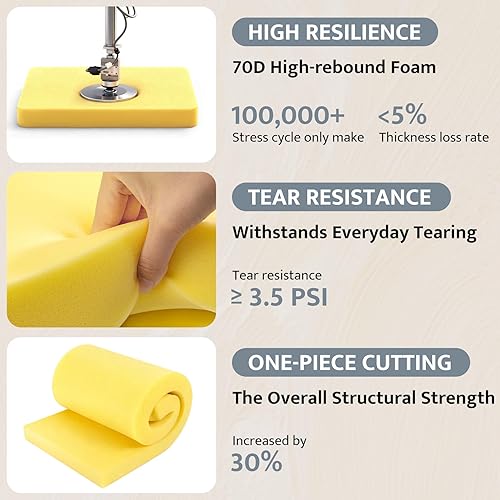 Miniatura 3 de mudilun Cojín de banco personalizable, colortamañotuberíasantideslizante, cojín para columpio de porche al aire libre, cojines de asiento de ventana