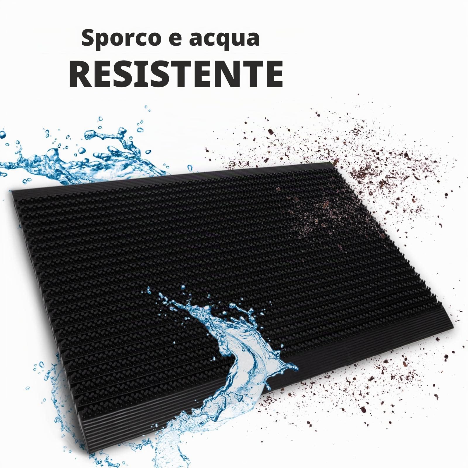 Floordirekt Zerbino Power Brush – Zerbino Cattura Sporco in PVC per Esterni e Interni, in Diversi Colori e Dimensioni 75 x 120 cm