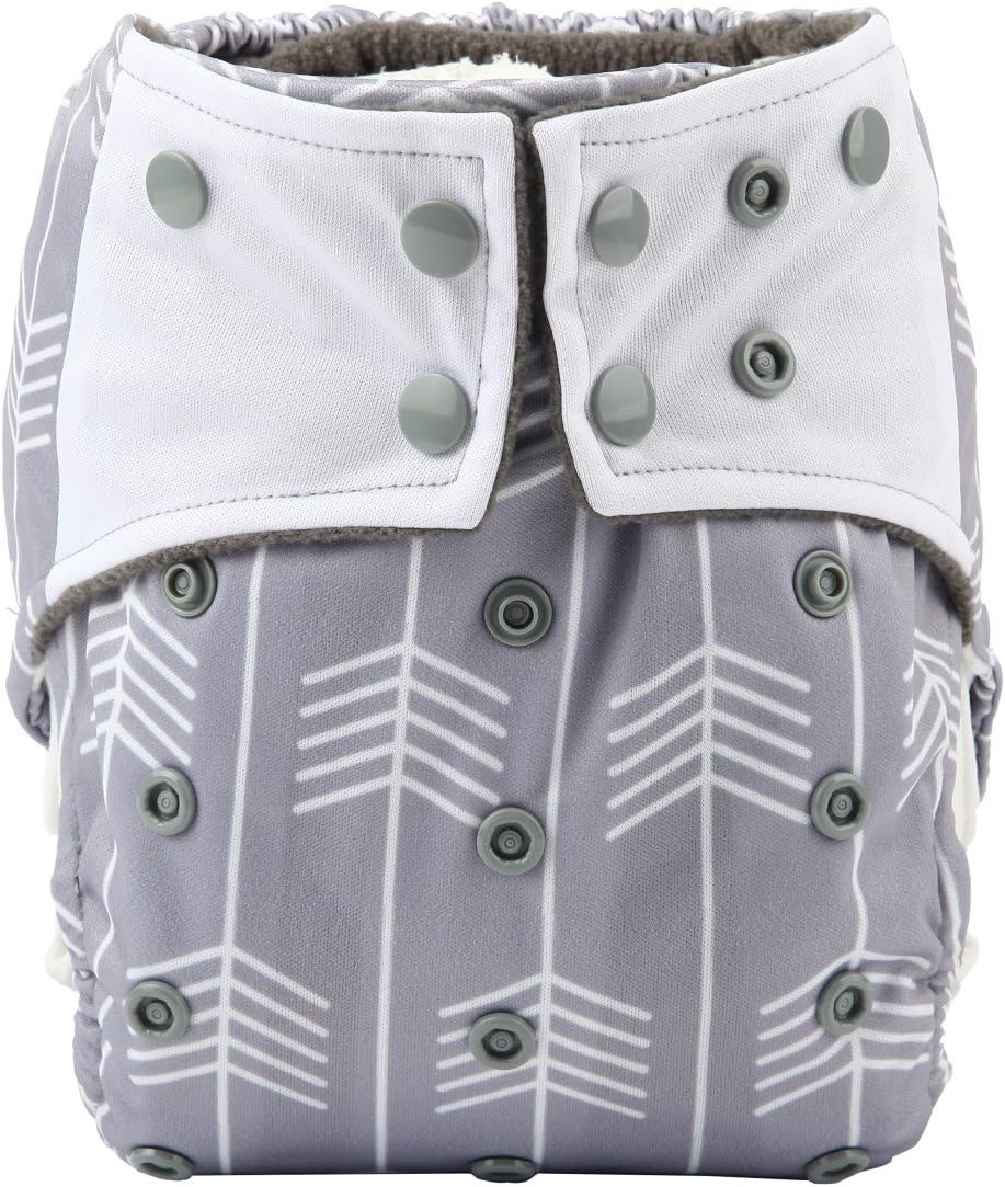 3 AIll in One Cloth Diapers Nappies for Night AIO Sewn in Insert Reusable Washable (Arrow Pineapple Pack)