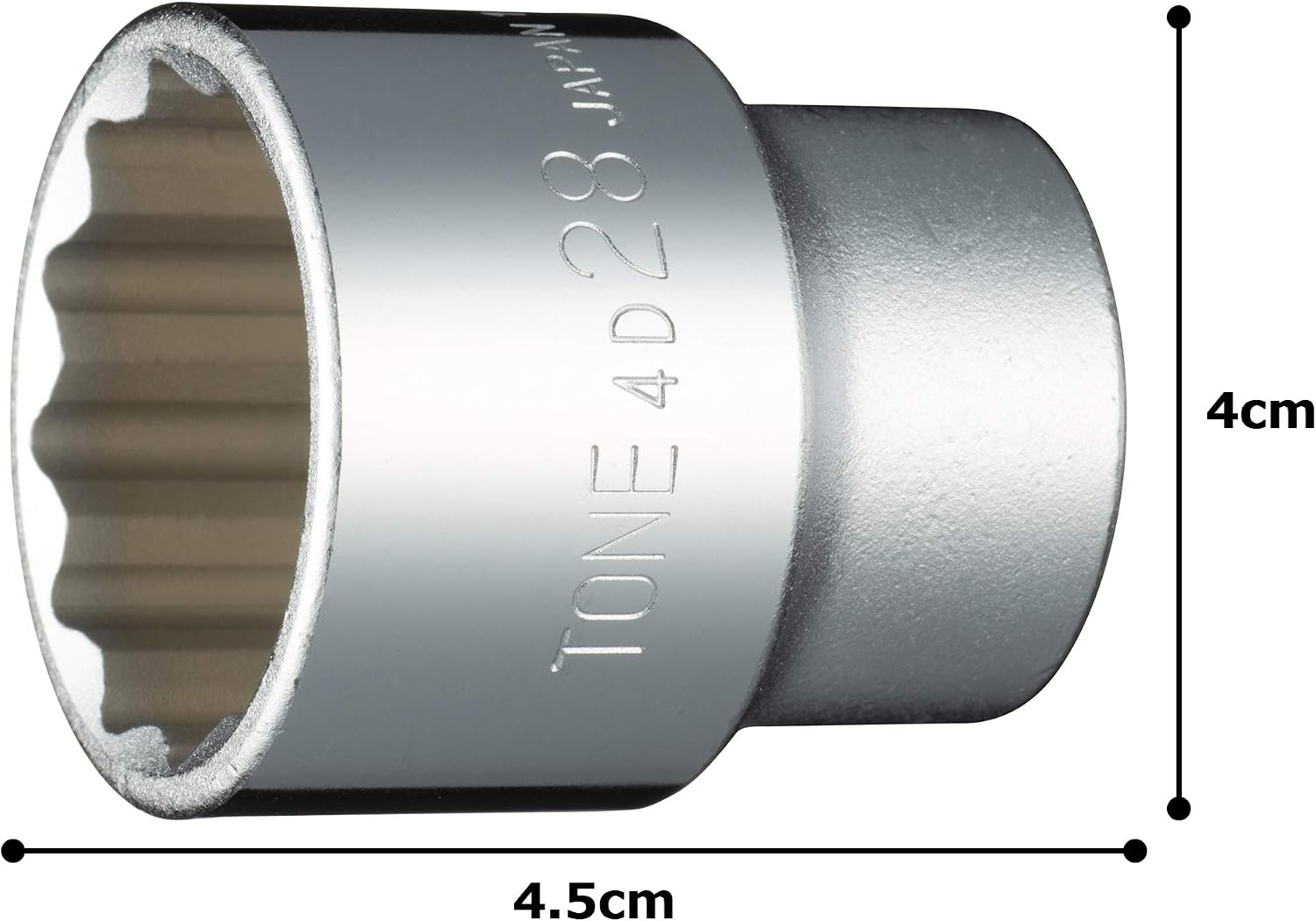 TONE Socket 12-Point 4D-28 1/2" Inch Drive 28mm