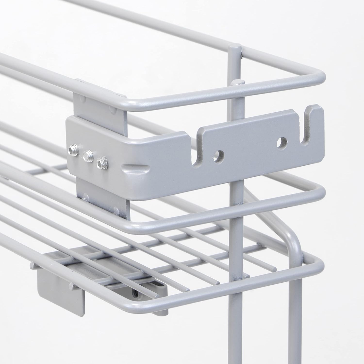 Emuca - Supra Pull Out Bottle Rack with Soft Close, Module 150mm (5,9 inch), Painted Metallic Grey, Steel