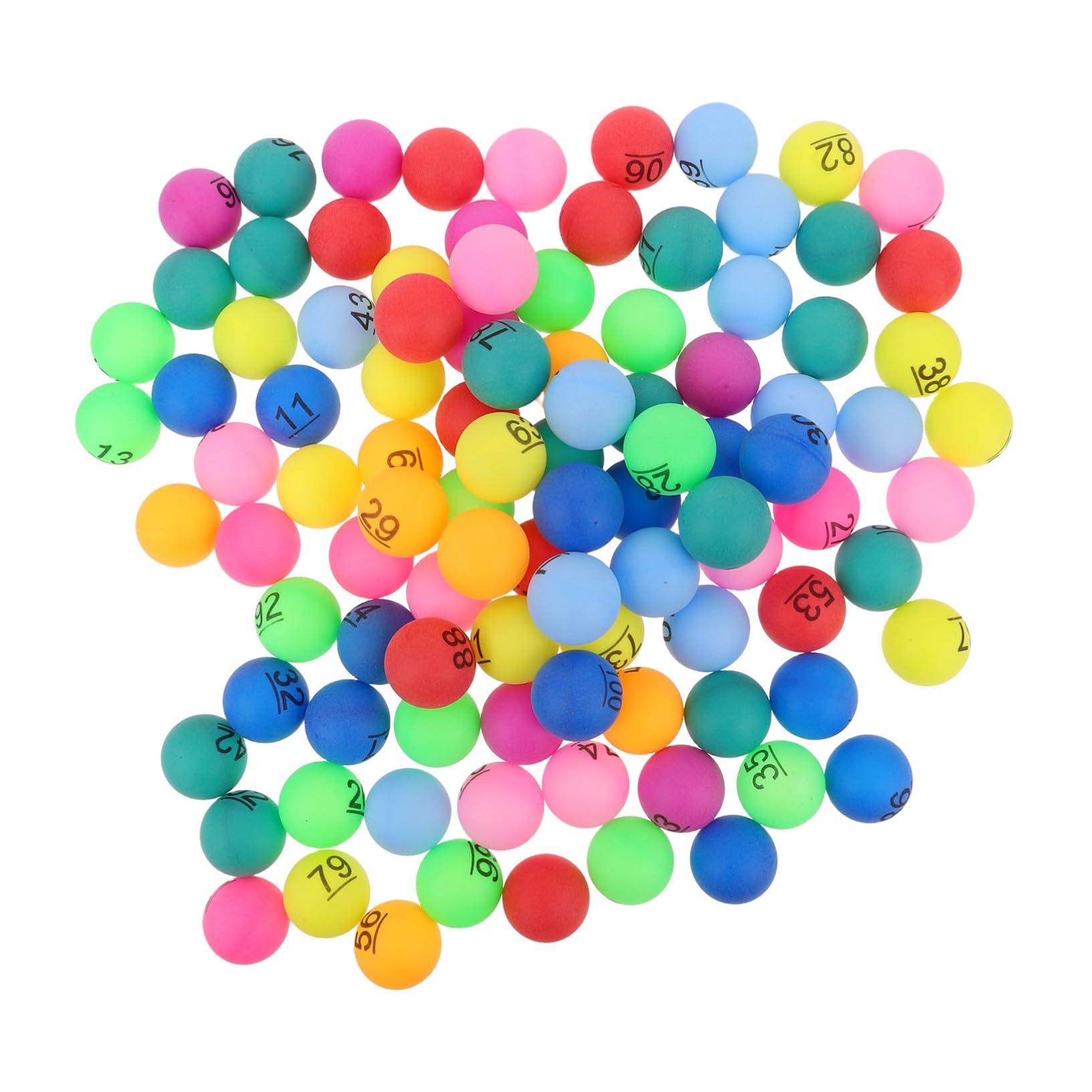 Mipcase Bolas de Bingo Numeradas Diseño de Calidad y Uso Versátil 100 de Plástico PP para Fiestas en Bar Accesorios Ideales para Rifas y Juegos de Lotería