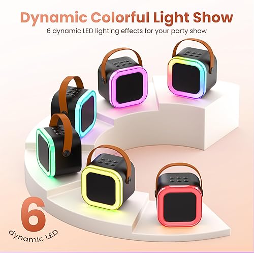 Miniatura 5 de Mini máquina de karaoke para niños y adultos, los mejores regalos de cumpleaños de Navidad 2025 para niños de 3, 4, 5, 6, 7, 8, 9, 10 años de edad,