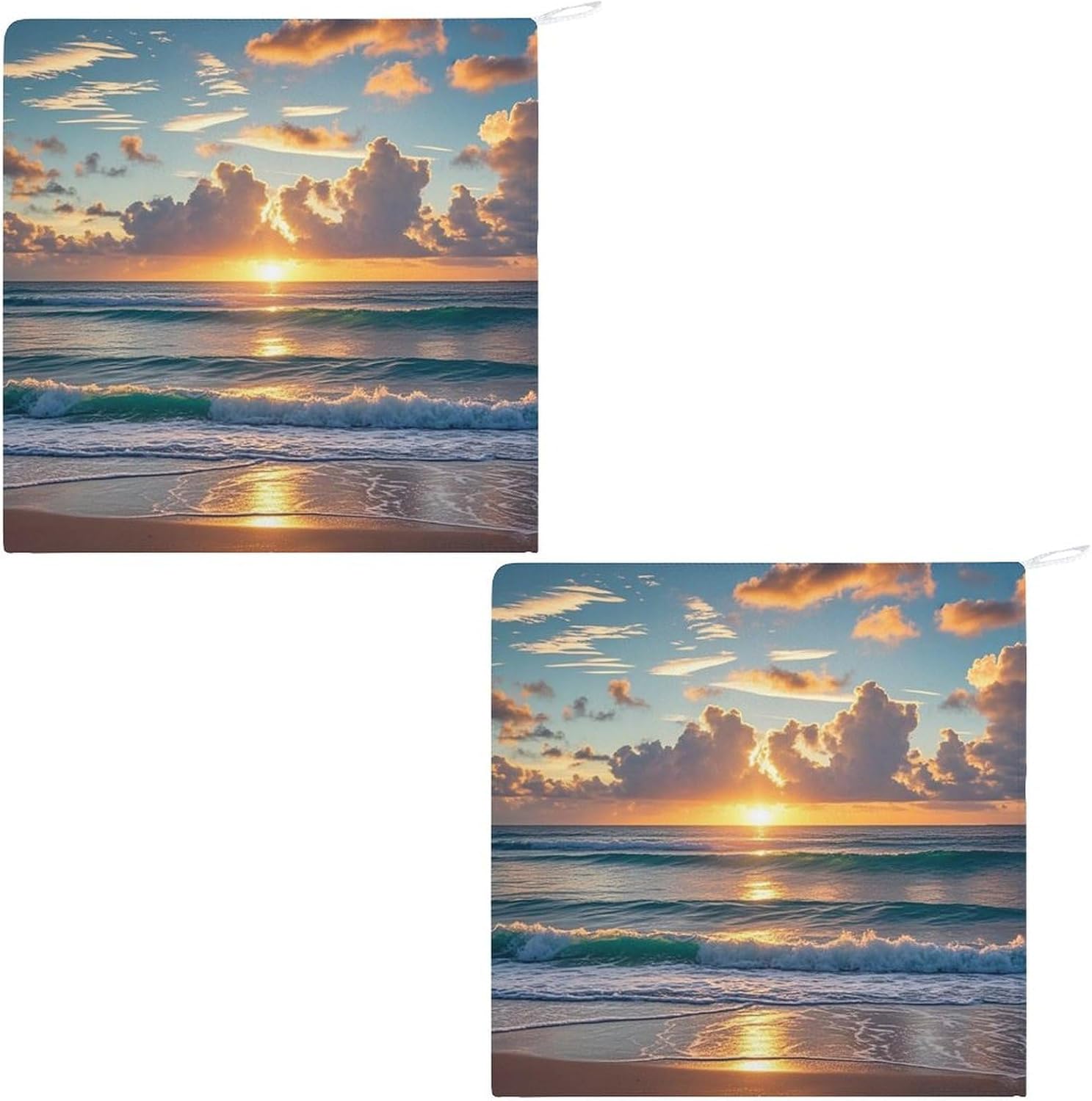 Small Towels with Hanging Loop Microfiber Hand Towels Washcloth | Soft Wash Cloth Beach Maui Hawaii Sunset Face Cloth Hand Dry Towels & Dish Cloths for Kitchen Bathroom11"