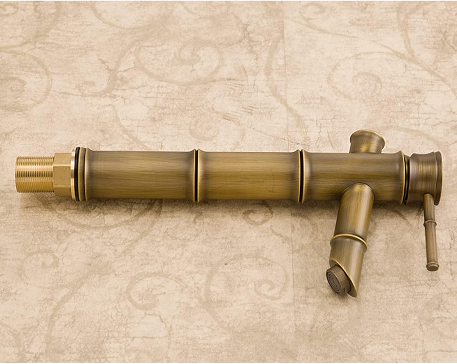 Faucet for Bathroom Sink Retro Brass faucets Waterfall Single Hole 1 for,Antique F(Black C)