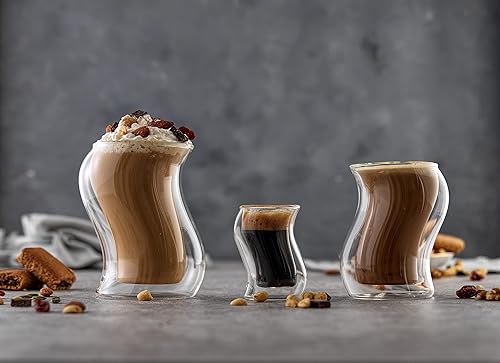 Miniatura 6 de JoyJolt Pivot - Vasos de doble aislamiento, juego de 2 excepcionales vasos de café helado de 13.5 onzas, elegantes vasos de bar para café, té o