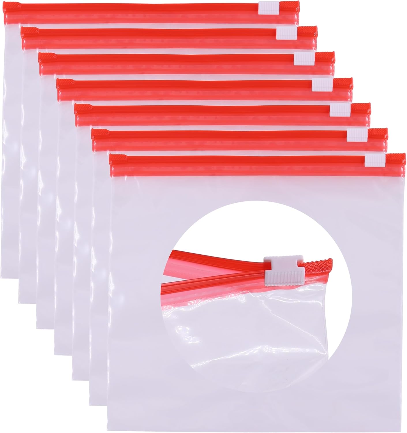 DIY-24H Pack of 50 Various Sizes Available Thickness 70 m Freezer Bags with Sliding Closure Zipper Slider Storage Bags for Meat Fruit and Vegetables and Much More 230 x 320 mm - 3 Litres