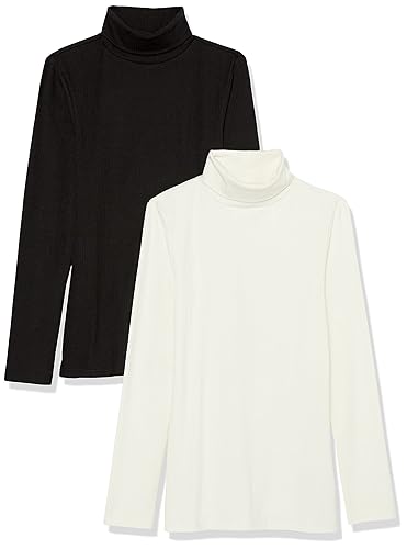 Amazon Essentials Women's Slim-Fit Layering Long Sleeve Knit Rib Turtleneck