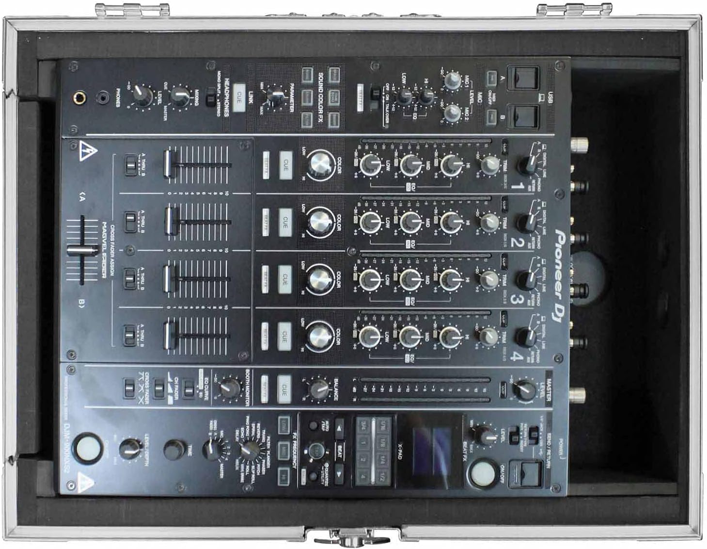 Odyssey Universal 12" Format DJ Mixer Flight Case with Extra Deep Rear Cable Compartment