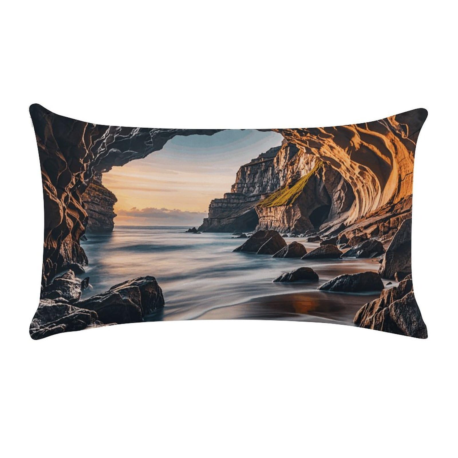 Sea Pillow Cases for Sofa, Super Soft Plush Pillow Cover with Zipper, Luxury Cozy Pillow Shams for All Seasons, Lightweight Pillowcases for Bedroom, 12" X 20"