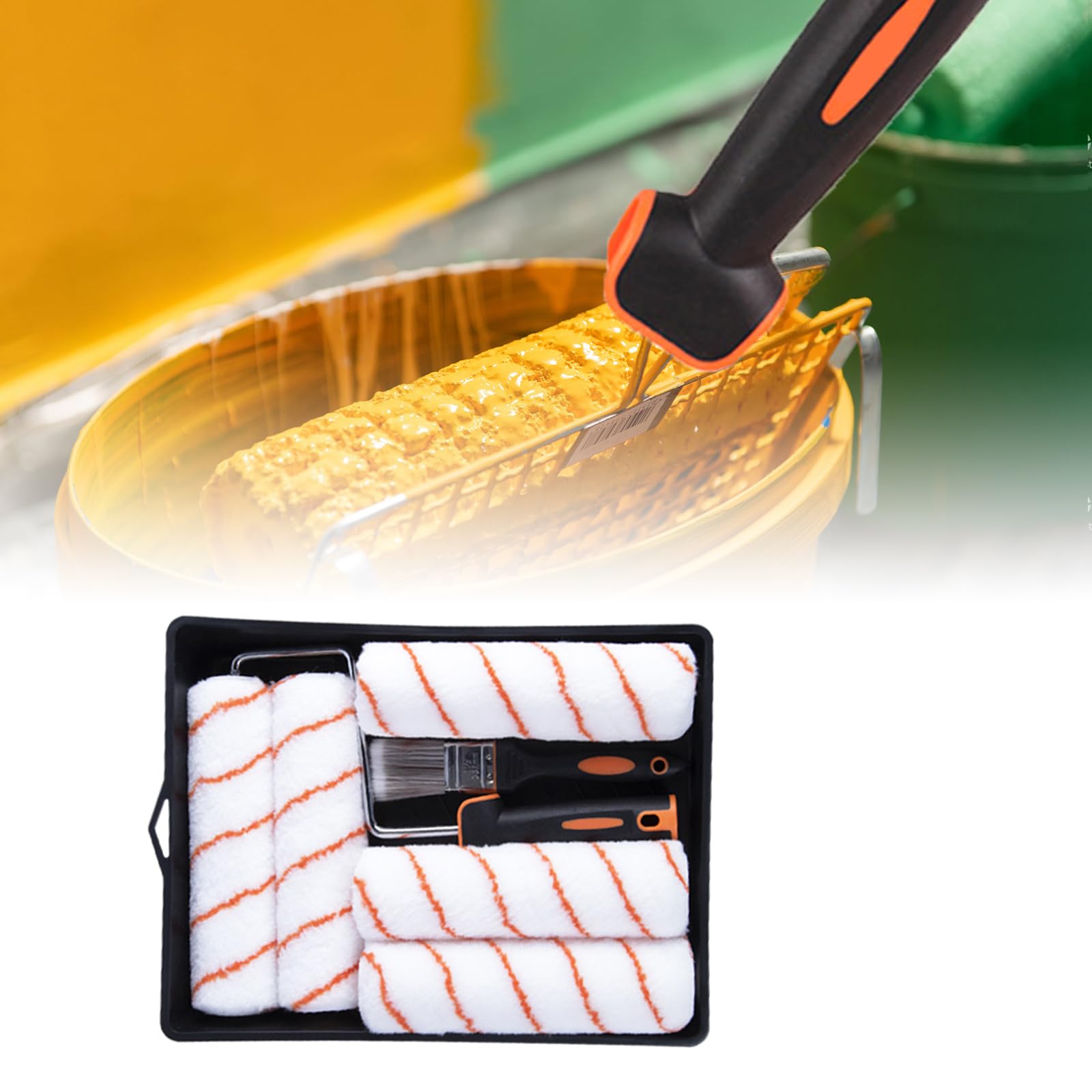 Juego de rodillos de pintura profesional con 5 rodillos para