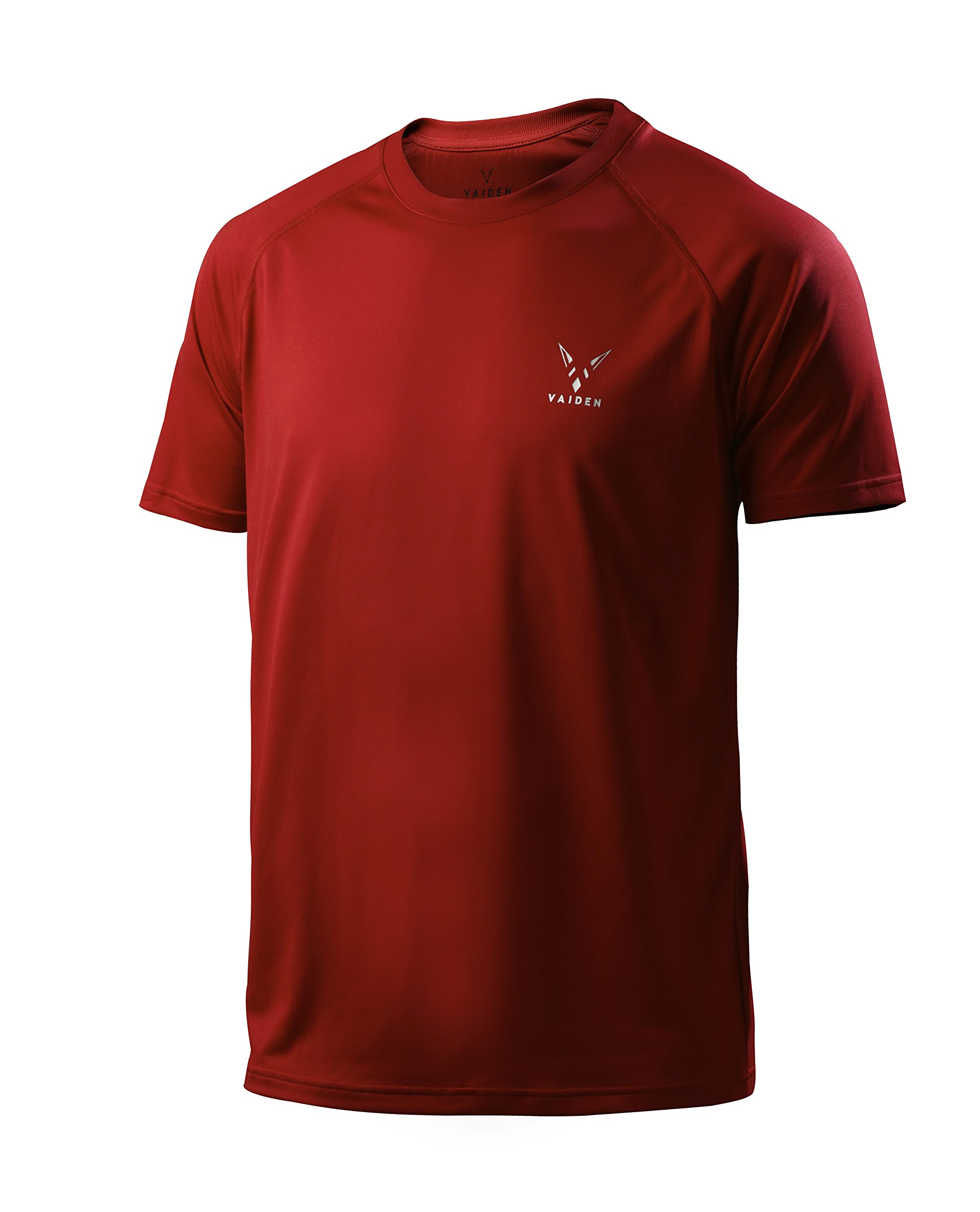 Bolt Mens Workout Shirts Short Sleeve - Gym Shirts Men - Moisture Wicking T Shirts for Men - Gym Tee Shirts Men (Medium, Red)