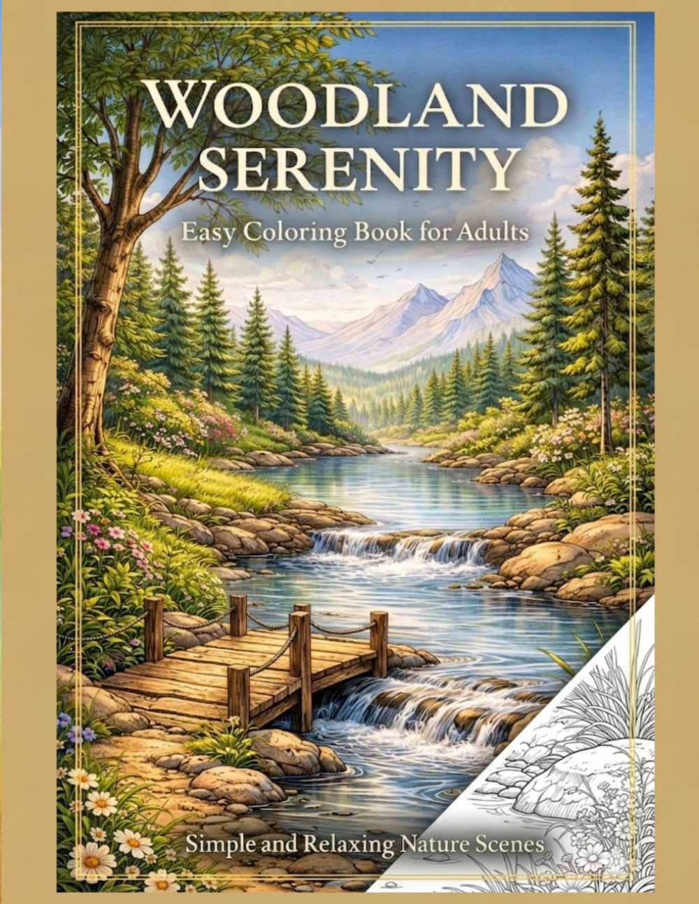 Woodland Serenity: Easy Coloring Book for Adults (Cozy Forest Scenes)