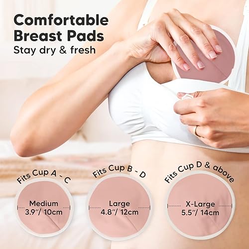 Miniatura 7 de KeaBabies Portabebés y almohadillas de lactancia  Todo en 1 Original Transpirable Baby Sling, 14 almohadillas lavables para lactancia materna,