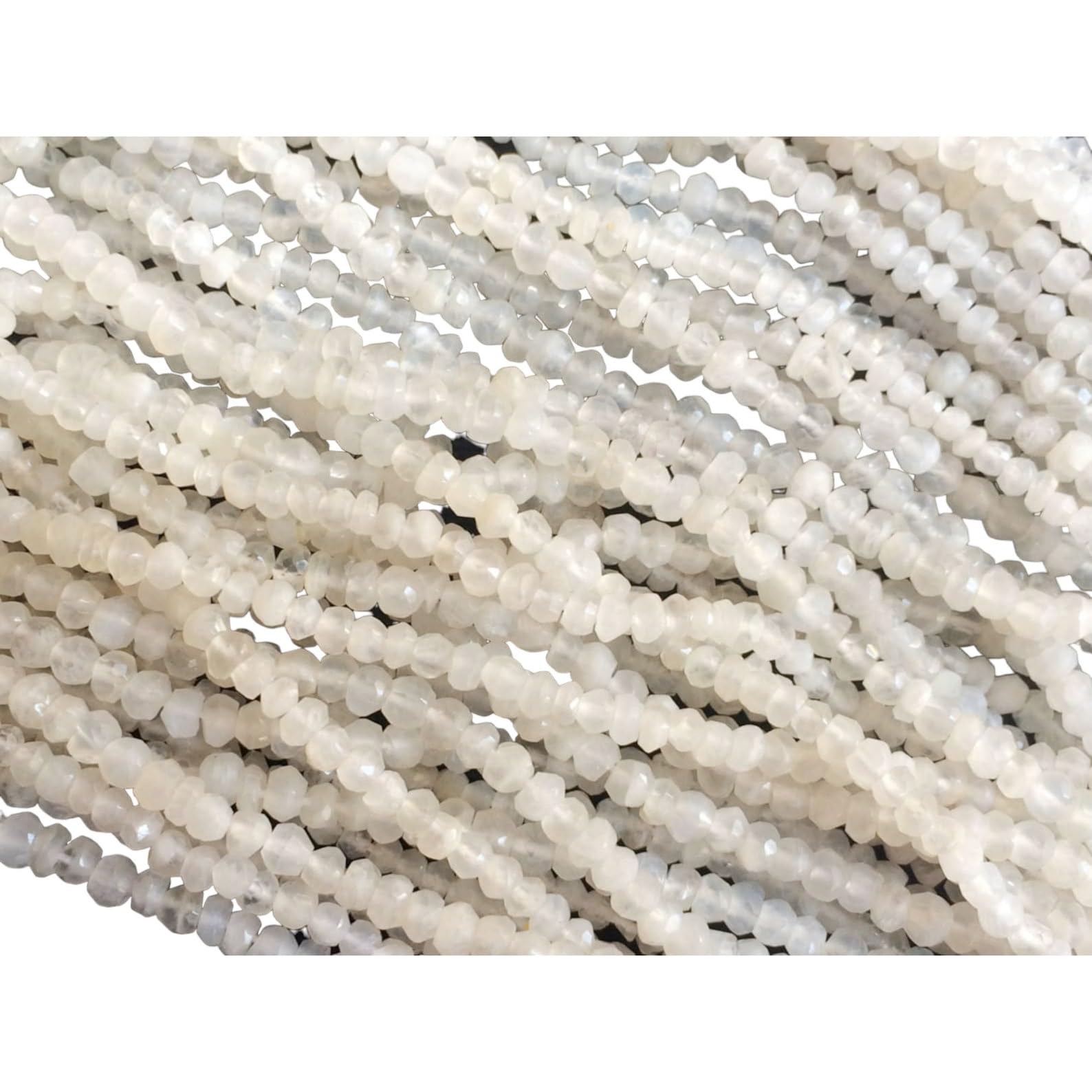 Perles en pierre de lune de 13 pouces pour fabriquer des bijoux bohèmes et colliers d'été