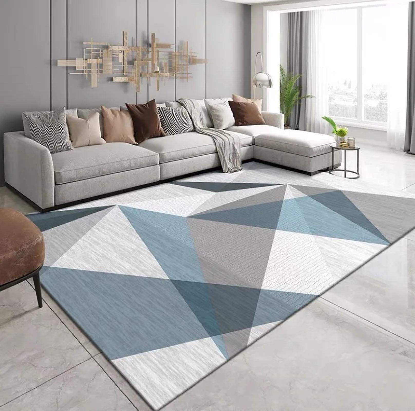 Tapis de salon en velours cristal luxueux et grande surface modèle 09
