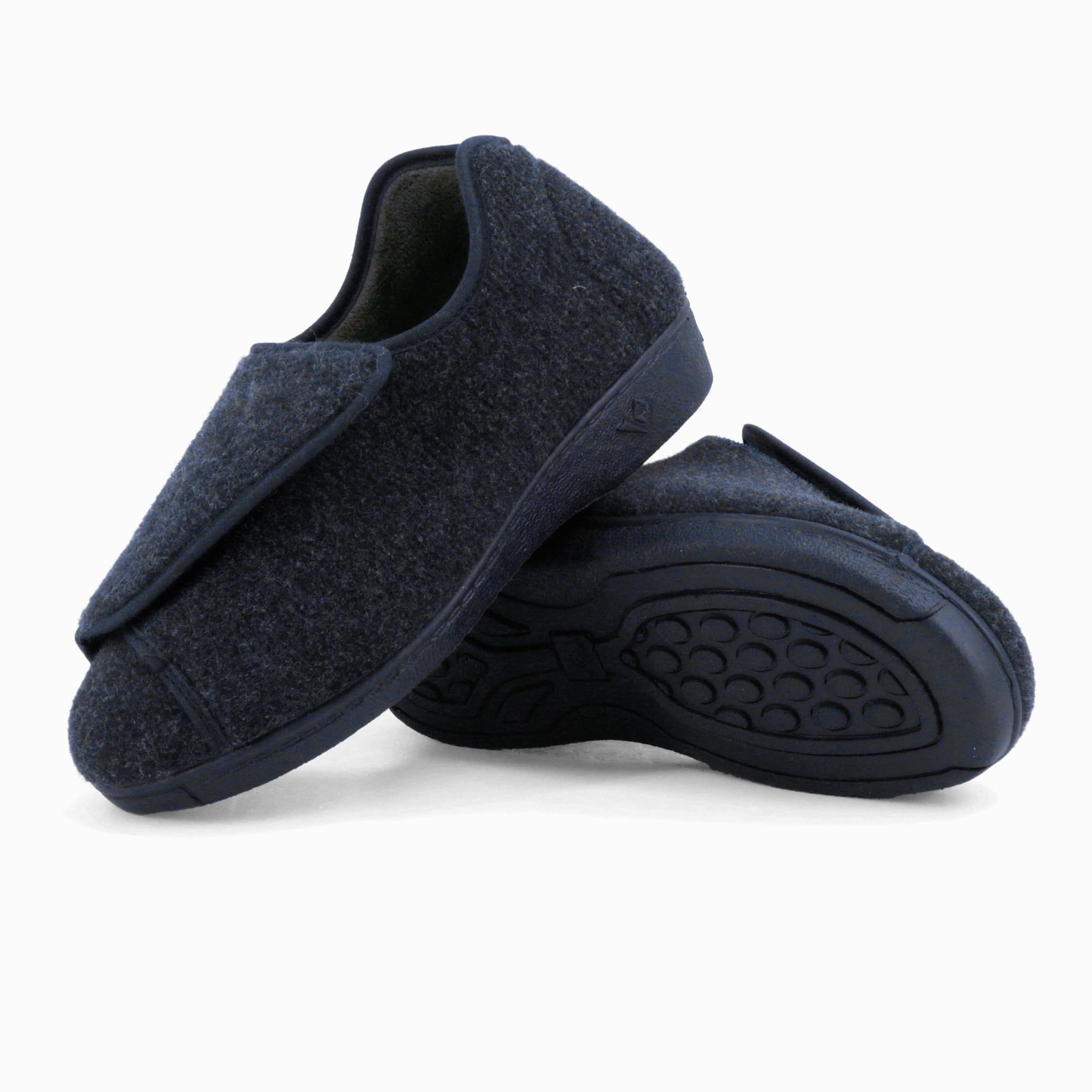 JOMIX Pantofole Donna Invernali con Strappo Chiuse Antiscivolo per Anziani | Ciabatte da casa regolabili, scarpe apertura ampia e suola gommata, facili da indossare, ideali per piedi sensibili