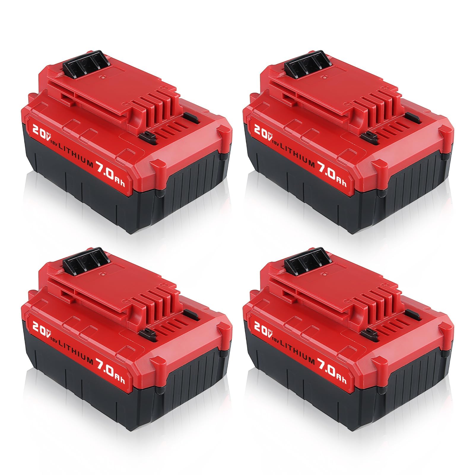 VANTTECH 4Pack PCC685L 7.0Ah Replacement for Porter Cable 20V Lithium-ion Battery PCC680L PCC685LP PCC682L PCC681L PCC680LP PCC640 Compatible with