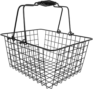 Portable Metal Kitchen Sink Drain Basket Fruit Storage Basket Removable Handle Kitchen Organizer