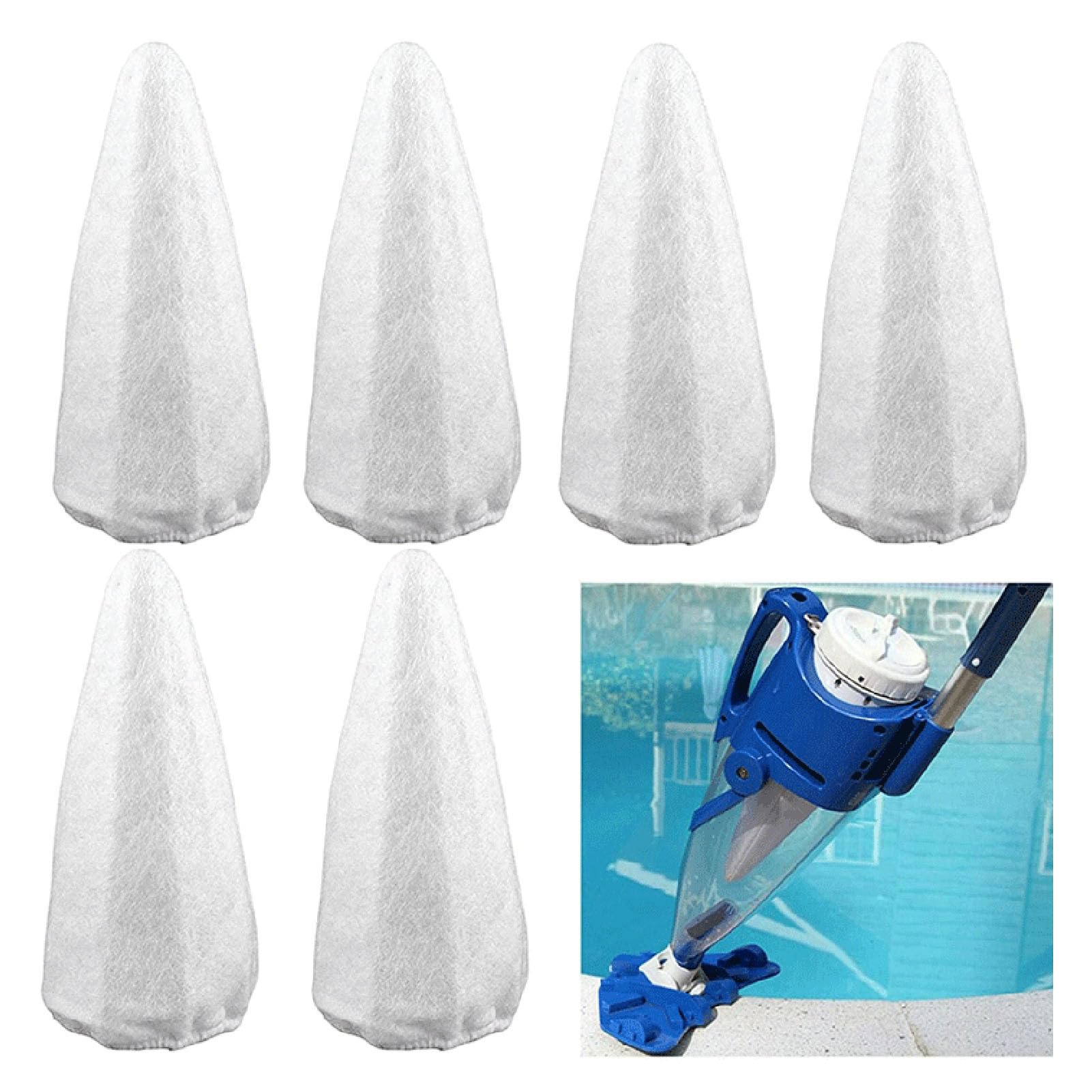 Lot De 5 Sacs Filtrants Réutilisables Pour Aspirateur De Piscine - Compatible Fusion PV10, Hydro 500, IVac 350, M3...