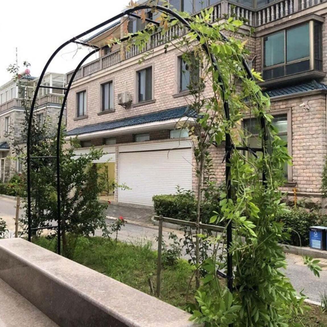 Pergola noire pour décoration de mariage et grand treillis d'arche de jardin en métal